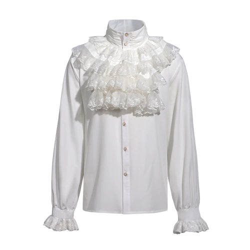 American Ruffle Fold Shirt  Medieval Victorian Steampunk